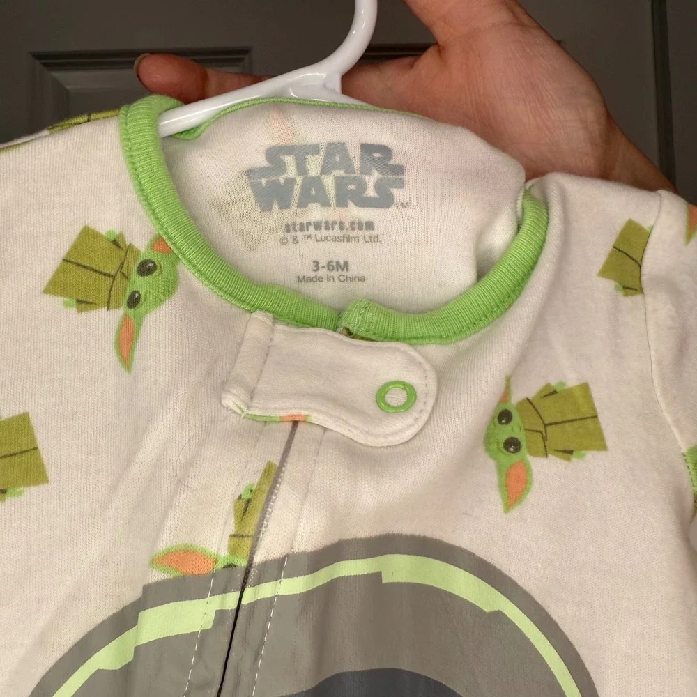 Kids Star Wars Grogu‎ Cutest in the Galaxy Footed Pajamas Size 3-6 Months